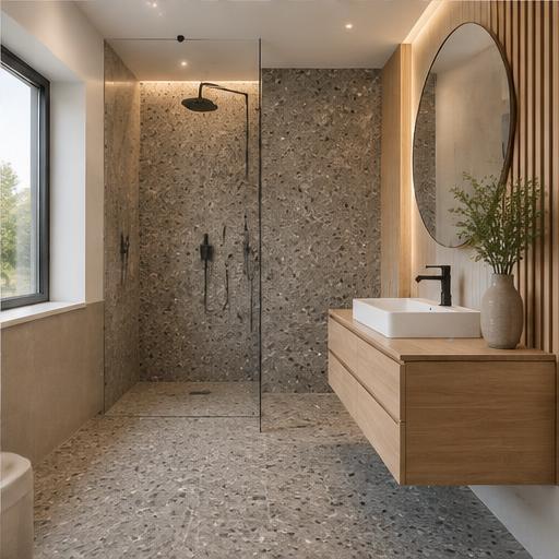 Modern saniertes Badezimmer